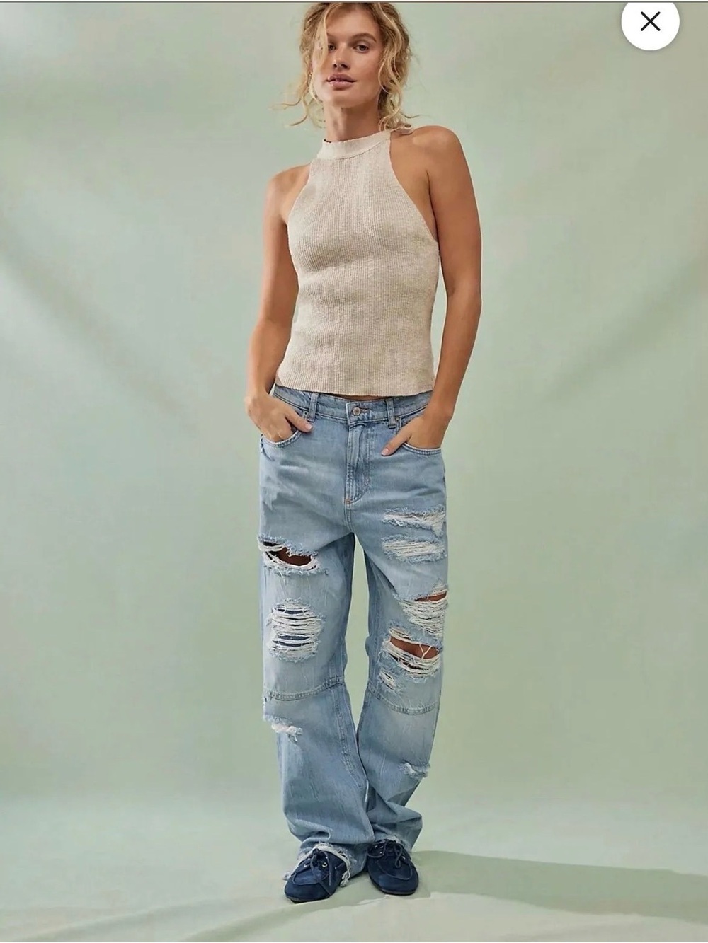 Free People We The Free CRVY Lesson Learned Straight-Leg Jeans Size 28 NWOT